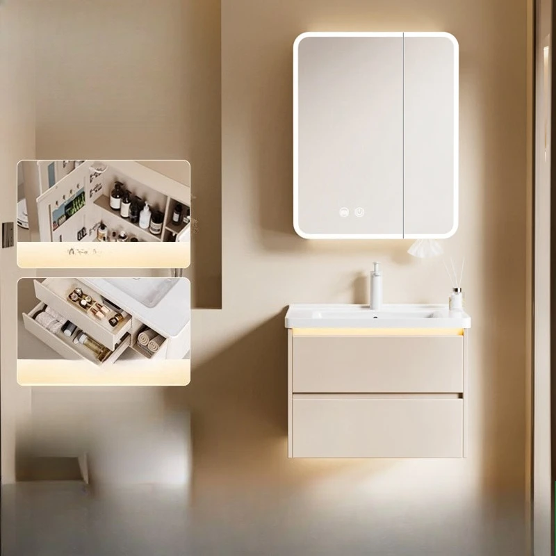 Bathroom Cabinet Ceramic Integrated Basin Toilet Honeycomb Aluminum Alloy Hand Wash Face Wash Table Wash Basin Combinati
