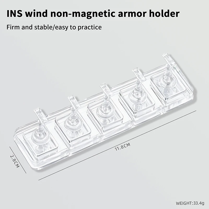 1/5/10Grid ReusableNon-Magnetic Nail Stand Sample Nails Display Nail Polish Holder Nail Tips Nail art tools