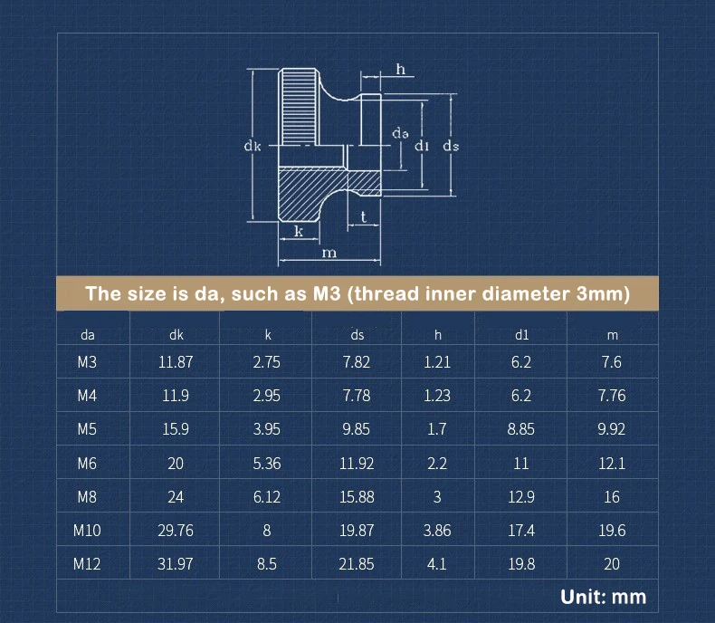 M3 M4 M5 M6 M8 M10 High Head Knurled Tighten Hand Nut Carbon Steel Handle Thread Mechanical Thumb Clamping Knobs Manual Nuts