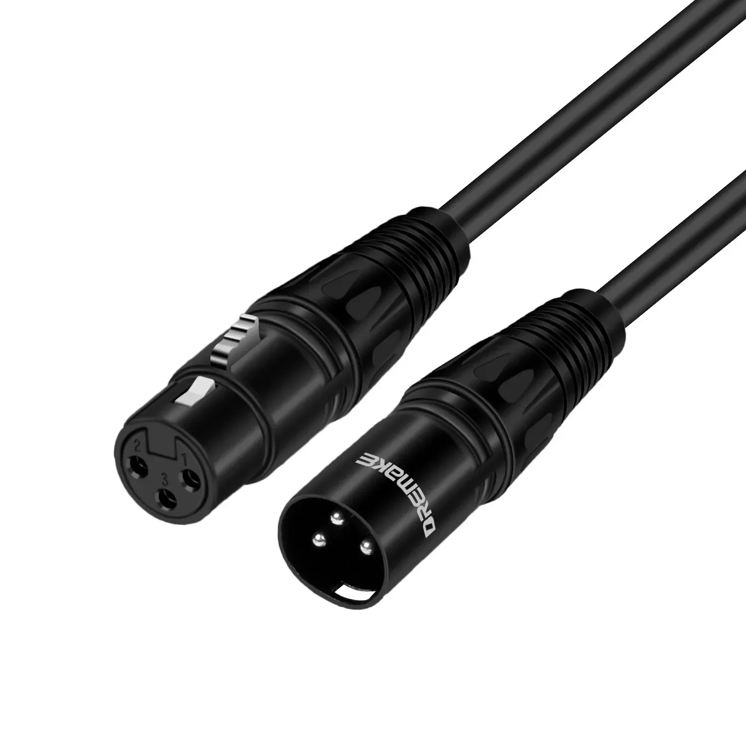 DREMAKE 3 Pin XLR męski na żeński mikrofon zbalansowany kabel Audio XLR mikrofon Patch do głośnik zasilany DMX LED efektorowy korektor