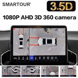 Smartour HD 4K UHD 3.5D 360 Degree Bird View Panorama System Cameras Car Parking Surround View Video 4 Recorder DVR Monitor UHD