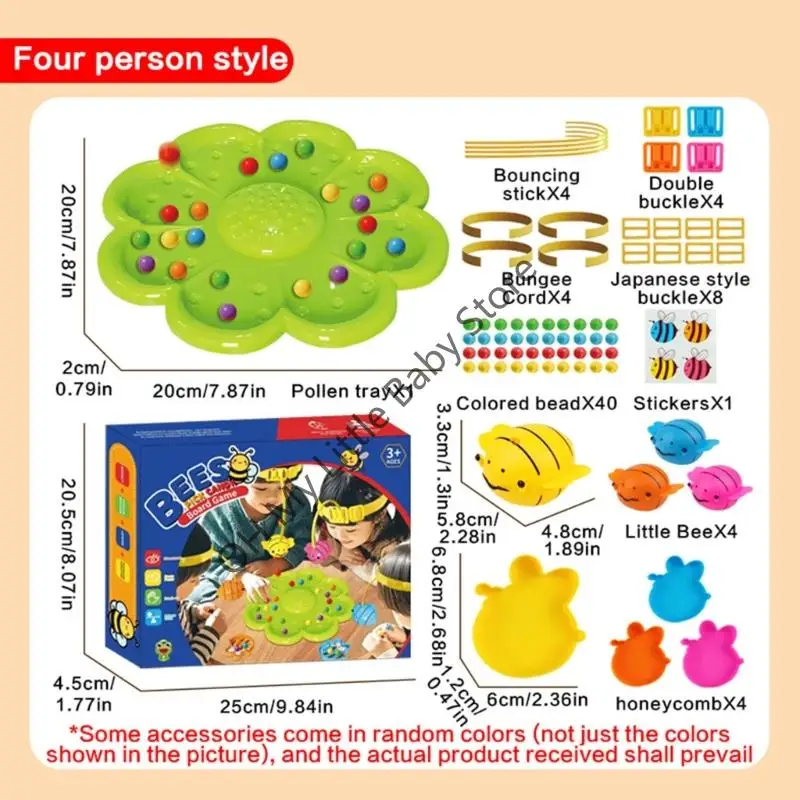 M76C Bees ลูกปัดของเล่นตกปลาสำหรับเด็กที่มีการจดจำสีและการจัดเก็บขนาดกะทัดรัด