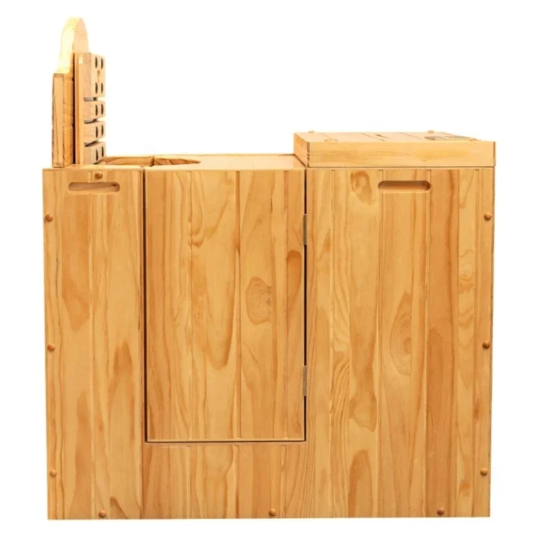 Half Body Home Infrared Wooden Sauna Barrel Solid Wood Sauna