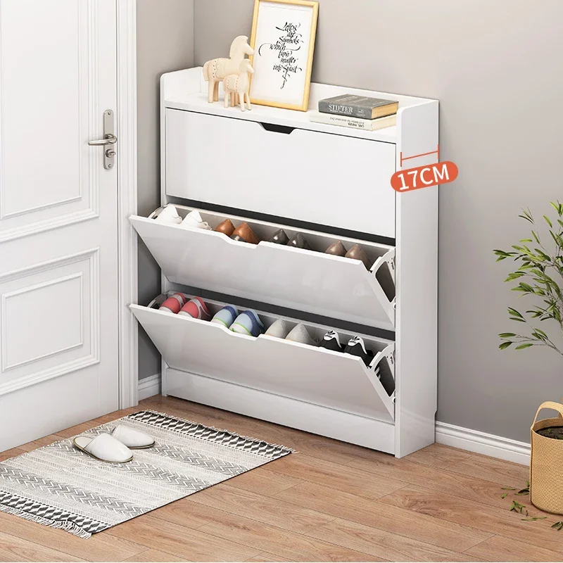 shoe cabinet ultra-thin 17cm household entrance door large capacity small apartment simple and simple modern locker shoe rack
