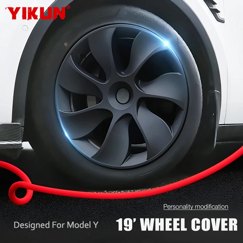 

4PCS Wheel Cover for Tesla Model Y 19 Inch Performance Replacement Wheel Cap Automobile Full Rim Cover Car Accessories 2018-2024