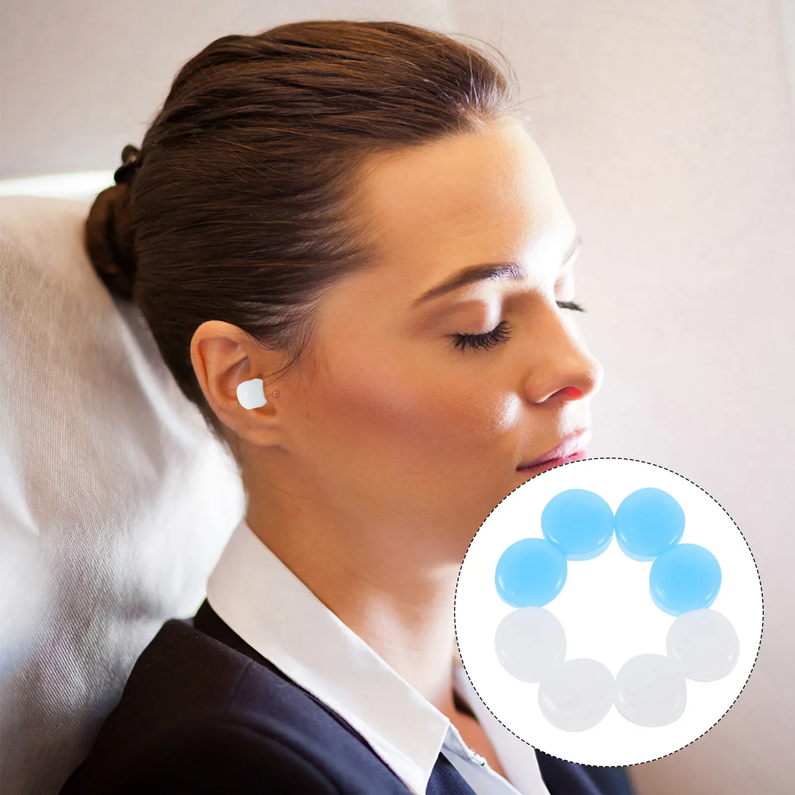 

24Pcs Invisible Silicone Earplugs Portable Noise Canceling Earplugs for Sleeping Flying Studying Working Comfortable Supple Wear