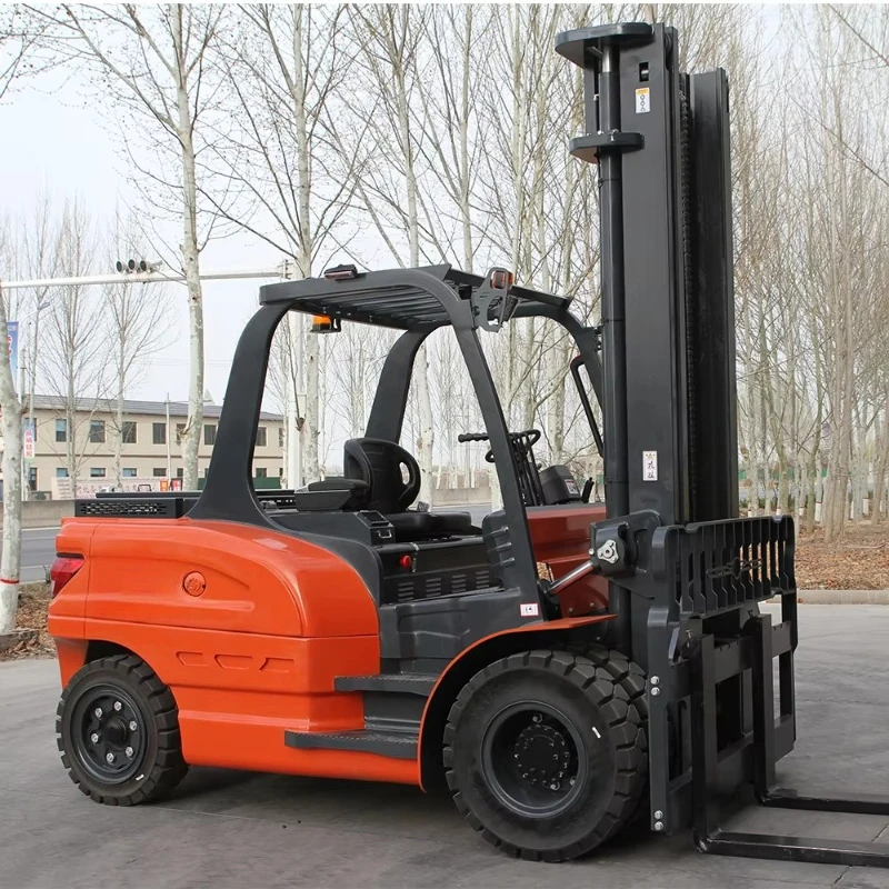 Customized Battery Forklift 3.5 Ton 4 Ton All Terrain Forklift 4x4 Electric Forklift for Sale CE/ISO Certified Side