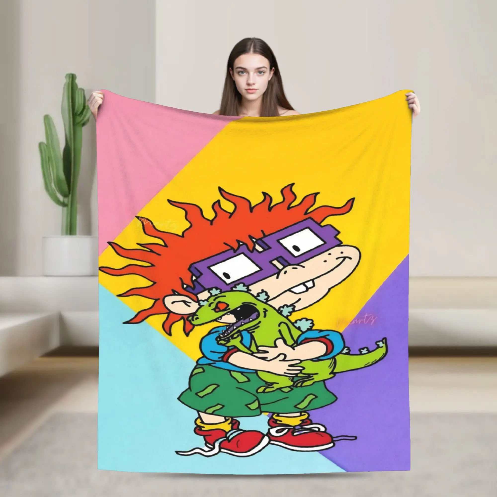 Cartoon R-Rugrats Gift Blanket For Men Women Cozy Soft  Throw Blankets for Sofa 50x60 Inches Multi-size