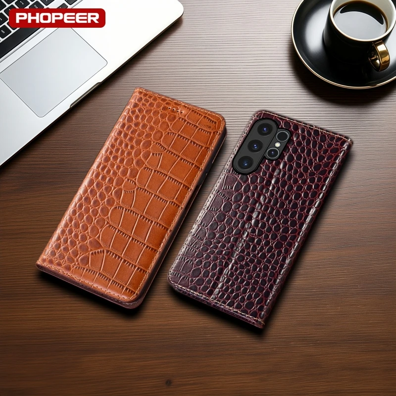

Стильные чехлы для телефонов из натуральной кожи с текстурой крокодила для Honor V10 V20 V30 V40 Pro Lite 5G, откидная крышка-бумажник с отделением для карт