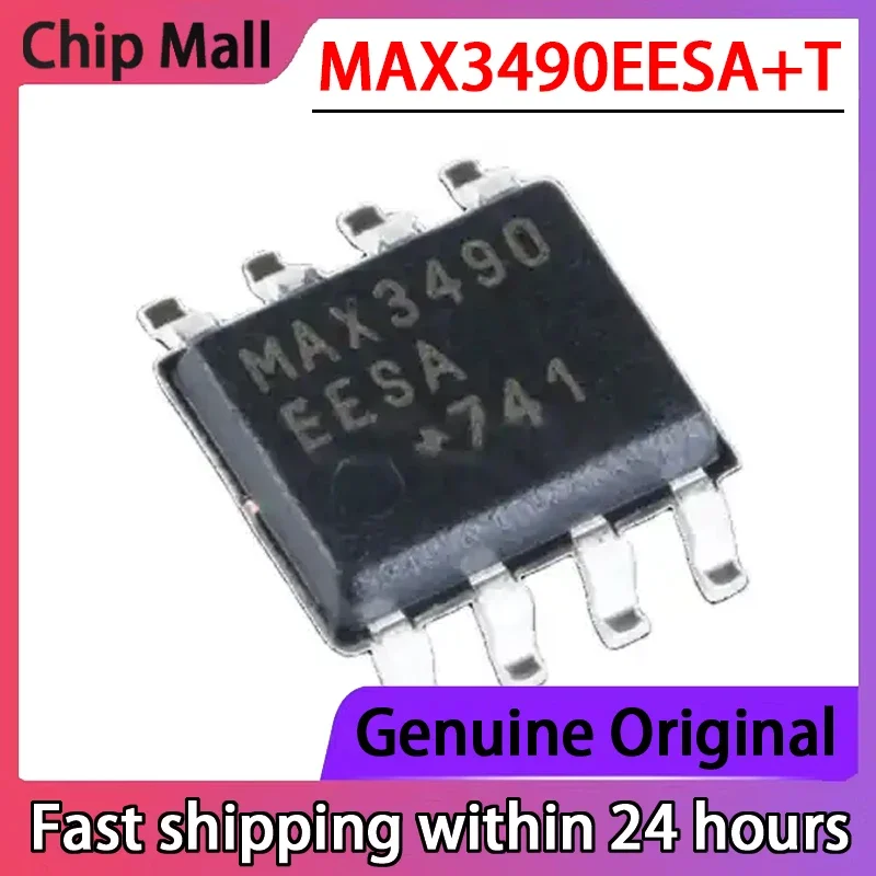

2PCS MAX3490EESA+T MAX3490 Packaged SOP-8 Brand New Original Stock RS-422/RS-485 Transceiver Chip