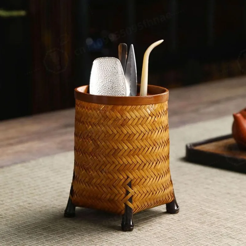 Hand woven natural bamboo with exquisite lacquer finish, retro oriental styling