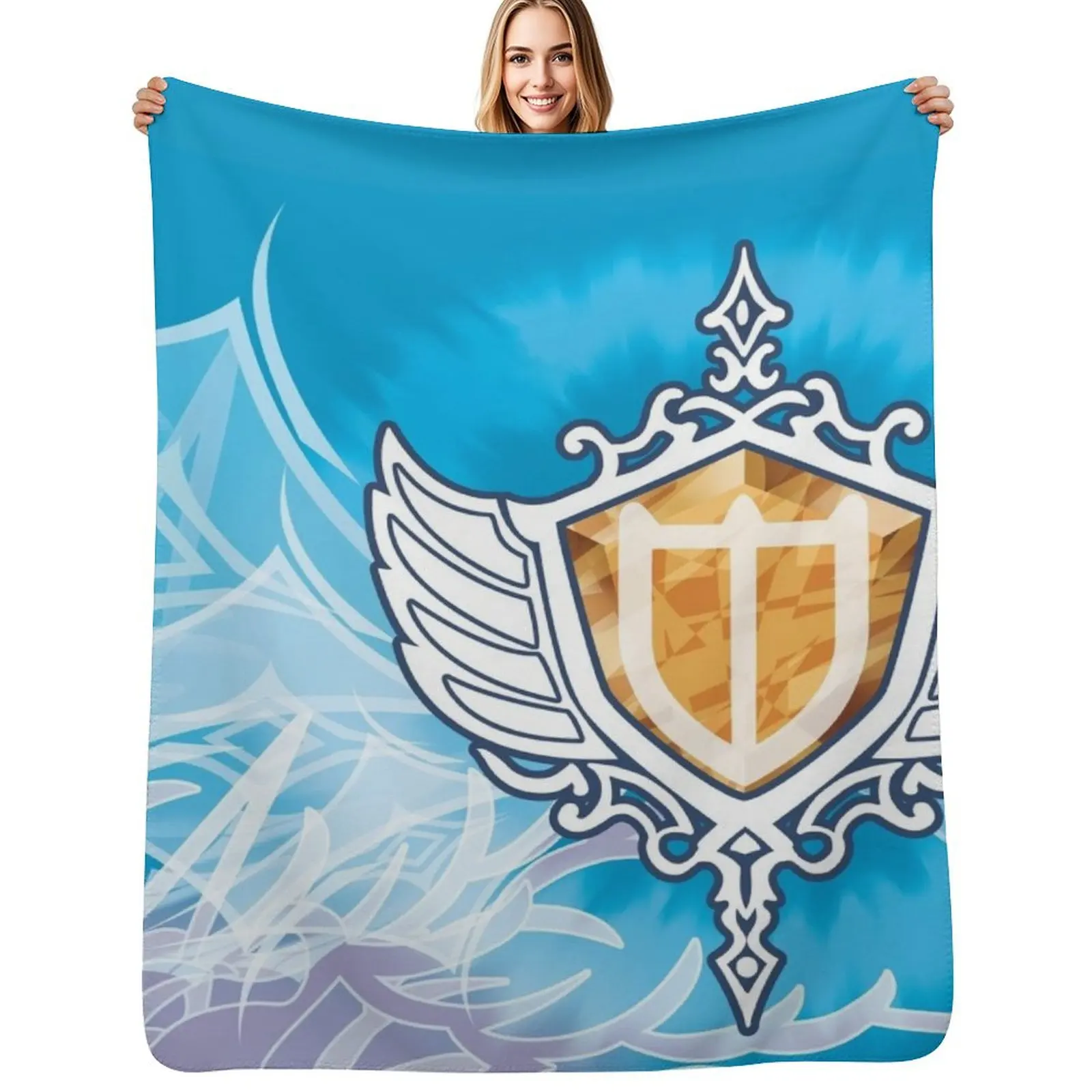 FFXIV Paladin Job Mat Throw Blanket Machine Washable Soft Warm Blanket