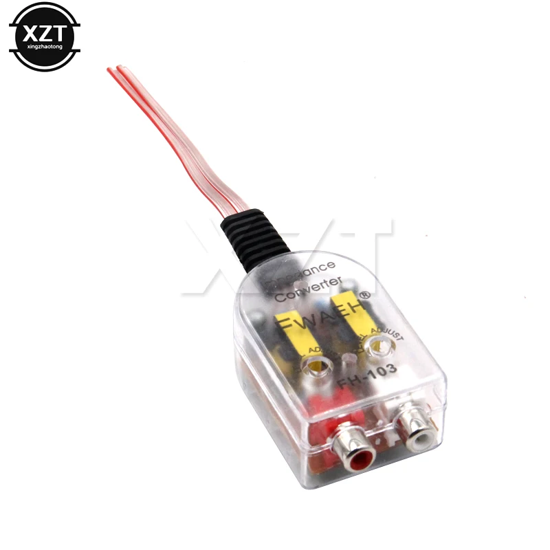 Car Speaker Audio High to Low RCA Line Subwoofer Audio Impedance Converter Gadgets Car Speaker Low Audio Filter Output Accessory