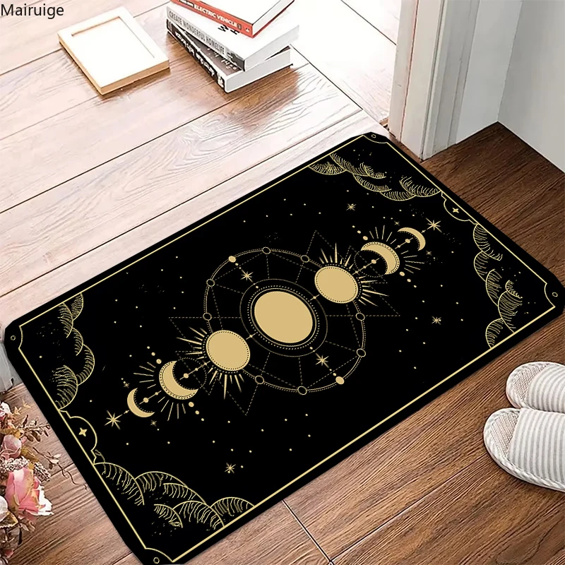 Art Cartoon Moon Space Bath Mat Shower Rug Anti-wrinkle Non-sliorationp Cartoon Printed Diatom Mud Toilet Carpet Home Room Dec