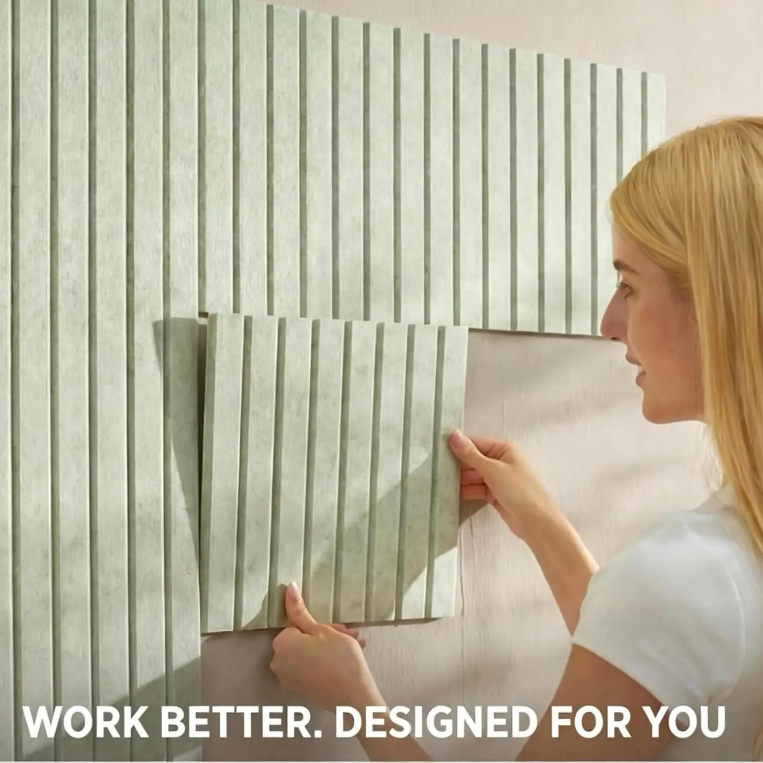 Fluted 6PCS Sound-absorbing Panels for Home Office Large Black Feltboard Felt Bulletin Cork Pin Note Boards Wall Tiles Soundproof Acoustic Panels Wallpaper Decorative Ceiling Soundproofing Wall Decor 24*24cm