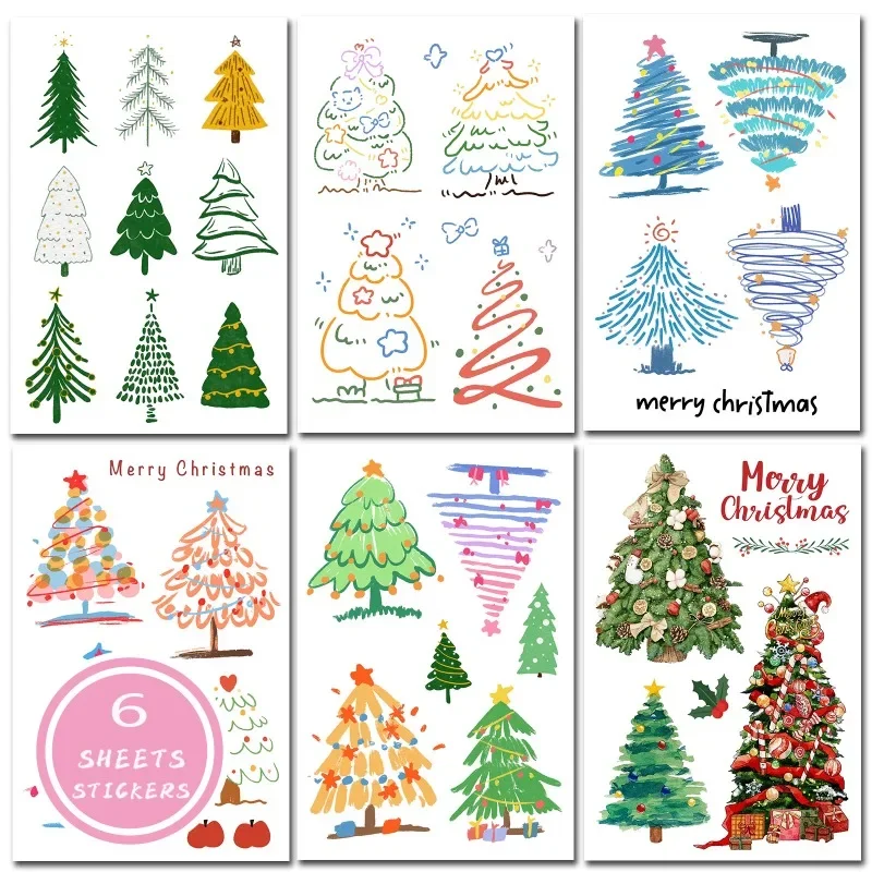 Christmas Stickers Xmas Labels Stickers Decor Merry Christmas Decorations For Home 2025 kawaii stickers