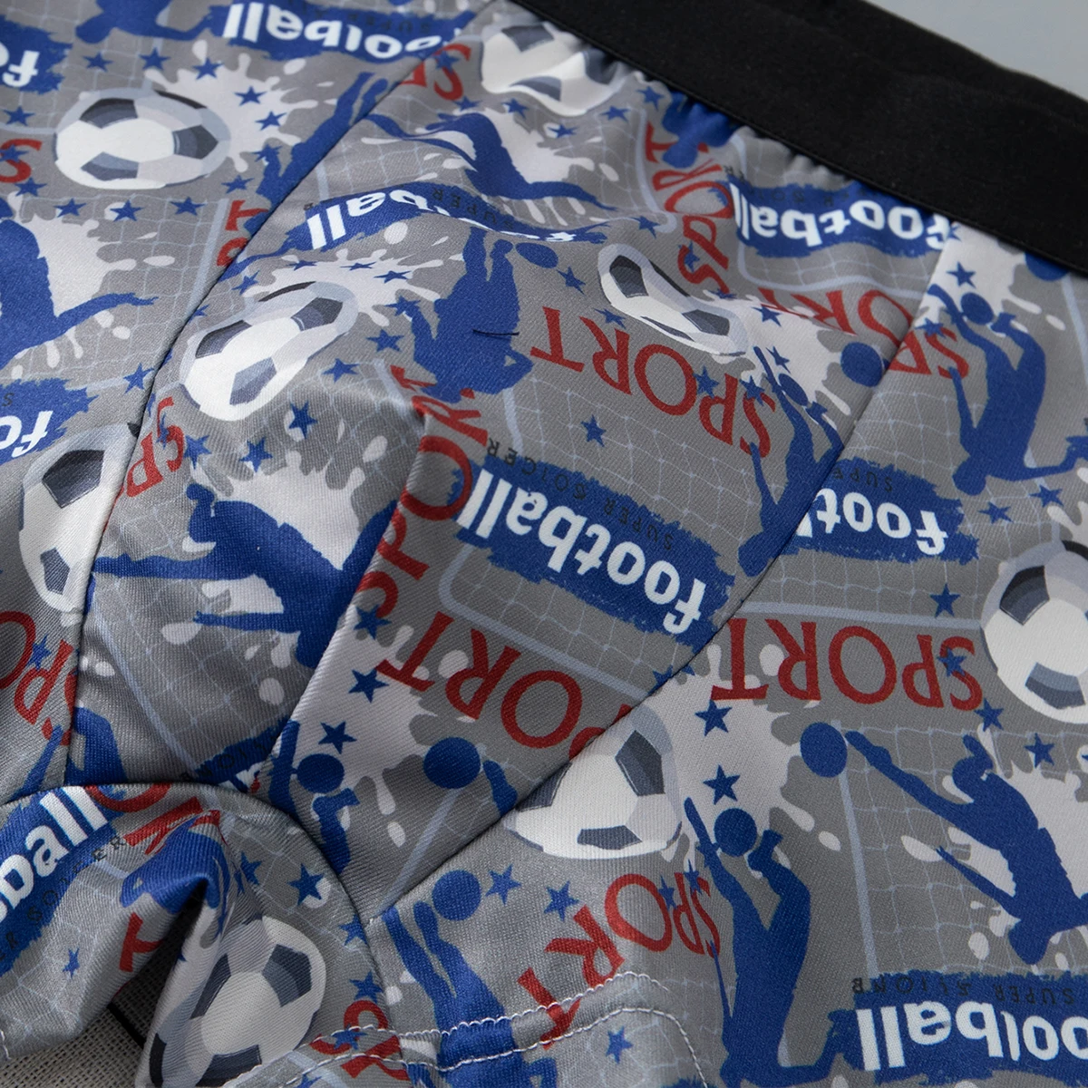 8/4-teiliges Set niedlicher Fußball-bedruckter Unterwäsche für Kinder, weiche und bequeme Boxershorts für Jungen, lässige Basic-Shorts für Zuhause – Detail 11