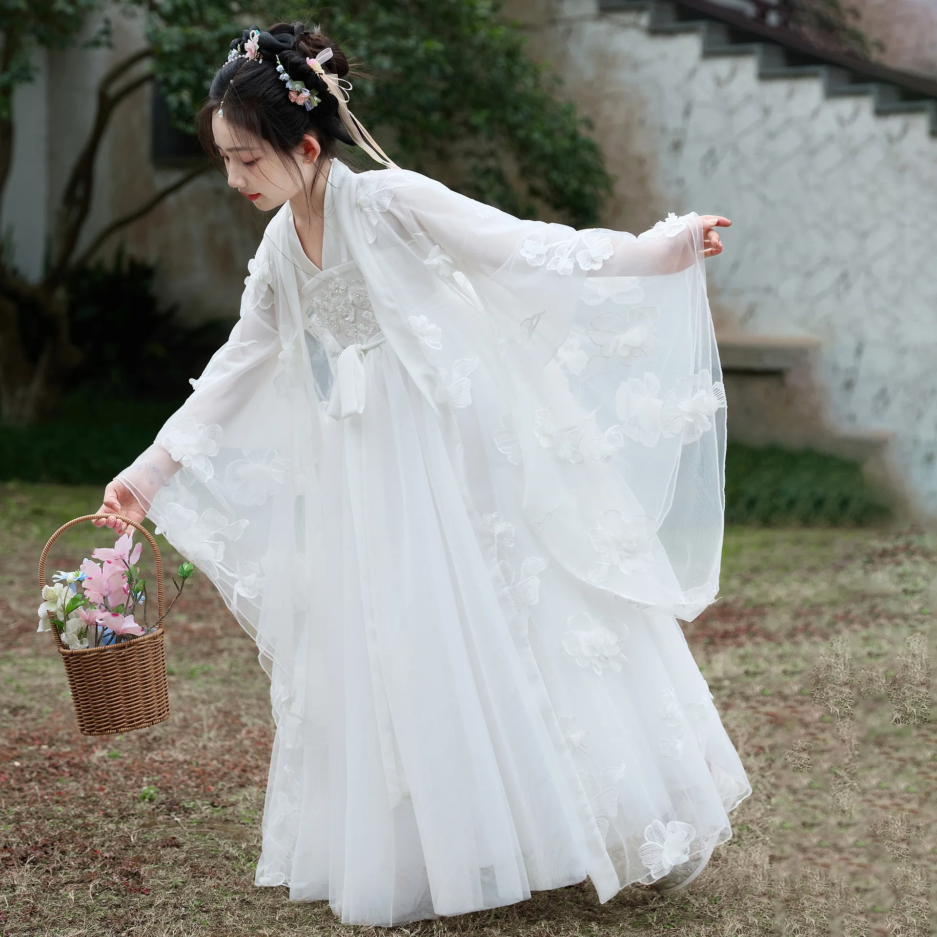 

New Arrived Chinese Kids Hanfu Dress Girl Ancient Fairy Traditional Children Hanfu Dance Perform Costume Christmas Gift Cosplay