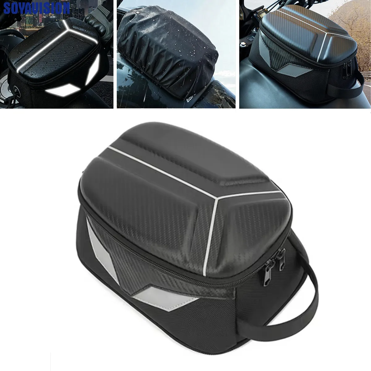 Waterproof Motorcycle Tank Bag Magnetic Motorbike Fuel Tank Pack Touring Travel Bag For Universal Retro Motor With Iron Oil Tank