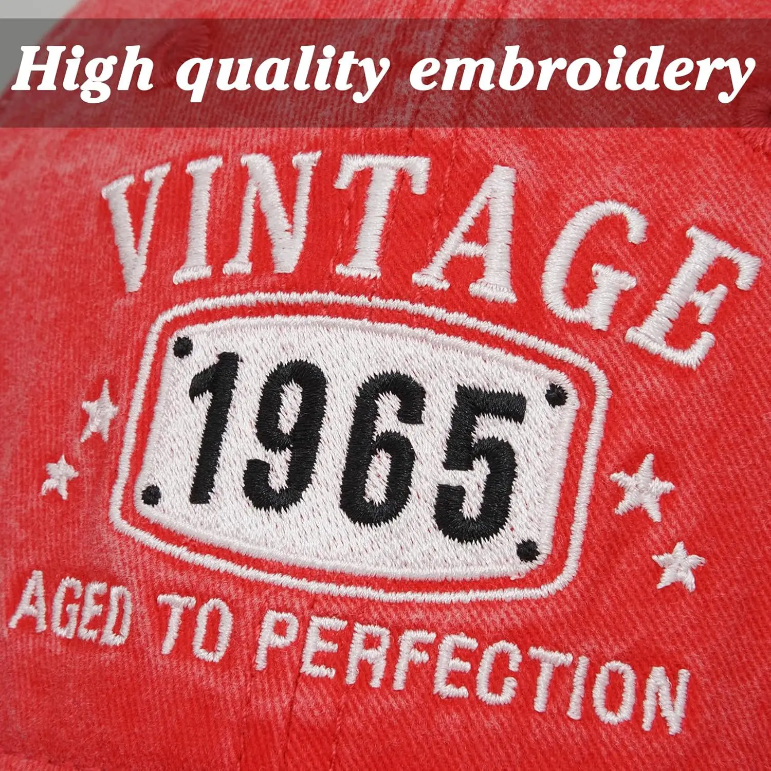 30th 40th 60th 65th 70th 75th 80th هدايا عيد الميلاد لها النساء له الرجال Vintage قبعة مطرزة قبعة بيسبول