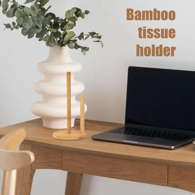 

Деревянный держатель для бумажных полотенец, прочная противоскользящая вертикальная подставка для салфеток, одноразовый горшок для бумаги, кухонные аксессуары для хранения туалета