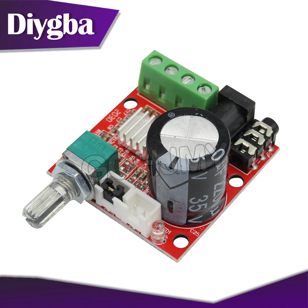 PAM8610 Мини-плата усилителя TDA2030 12 В 10 Вт Стереоусилитель чистого класса D DIYGBA