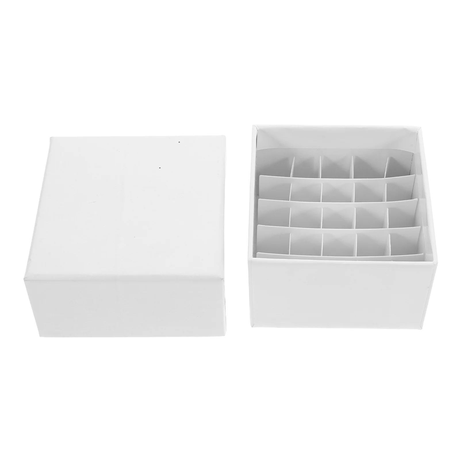 

25-Well Cardboard Freezer Box With Lid Cryogenic Storage For 2Ml Tubes Vials Sample Stackable