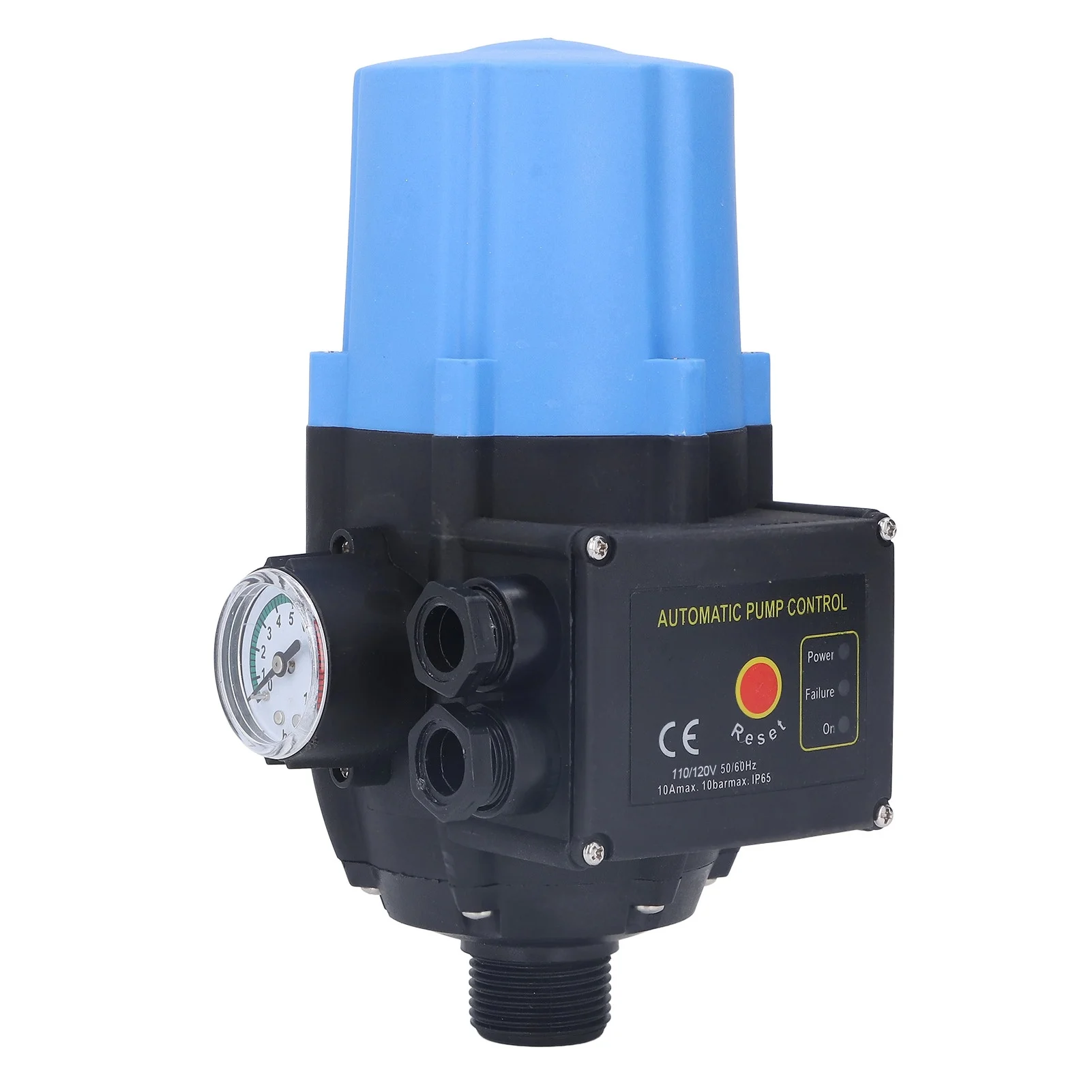 

Water Pump Pressure Control Switch Waterproof Regulable Automatic Blue Electronic Controller 0.75kw 110V‑120V