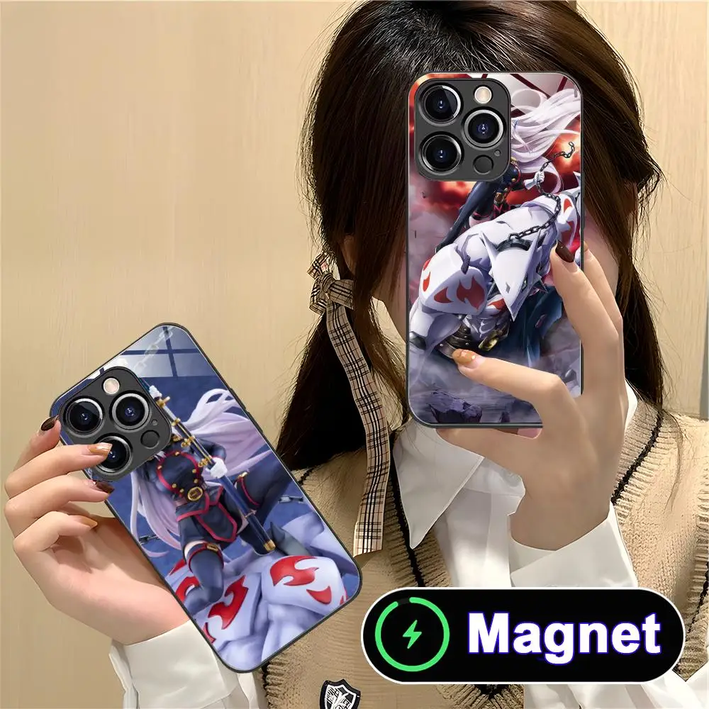 

Чехол для телефона Mato seihei no slave Uzen Kyouka Glass MagSafe для iPhone 17 16 15 14 13 12 11 Air Pro Max Plus Mini, разноцветный