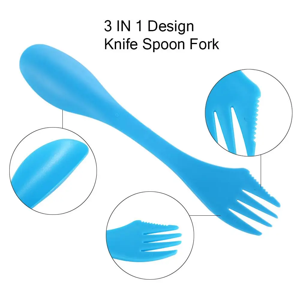 Outdoor Tableware Soup Spoon Environment Protection Western Food Spoon Bottle Opener Fork Spoon Fork Spork Plastic Spoon