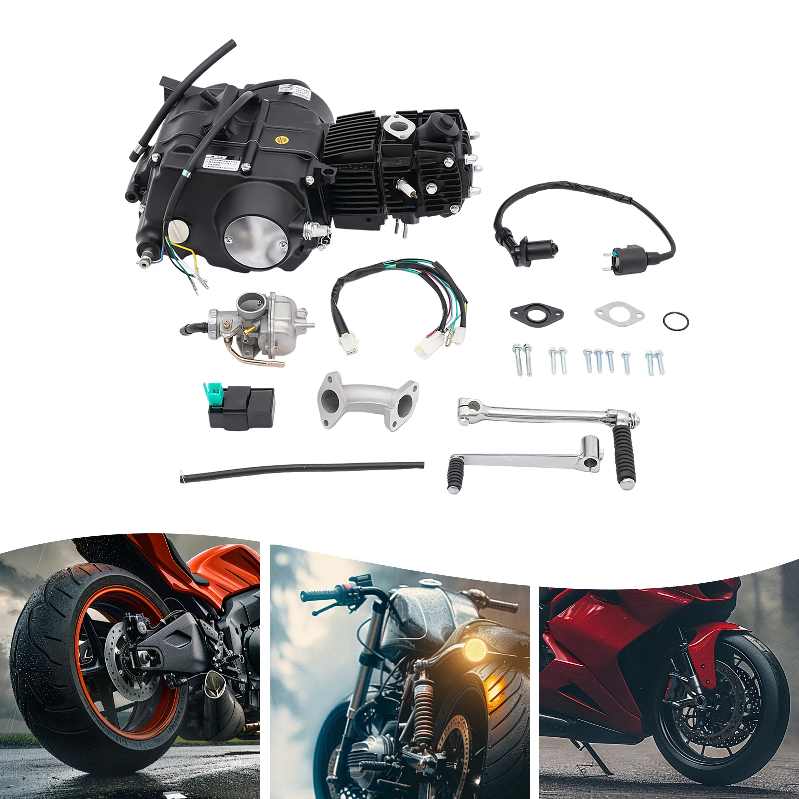 

Двигатель 110 куб. см с кикстартером и CDI-карбюратором для питбайков HONDA CRF50, CRF70