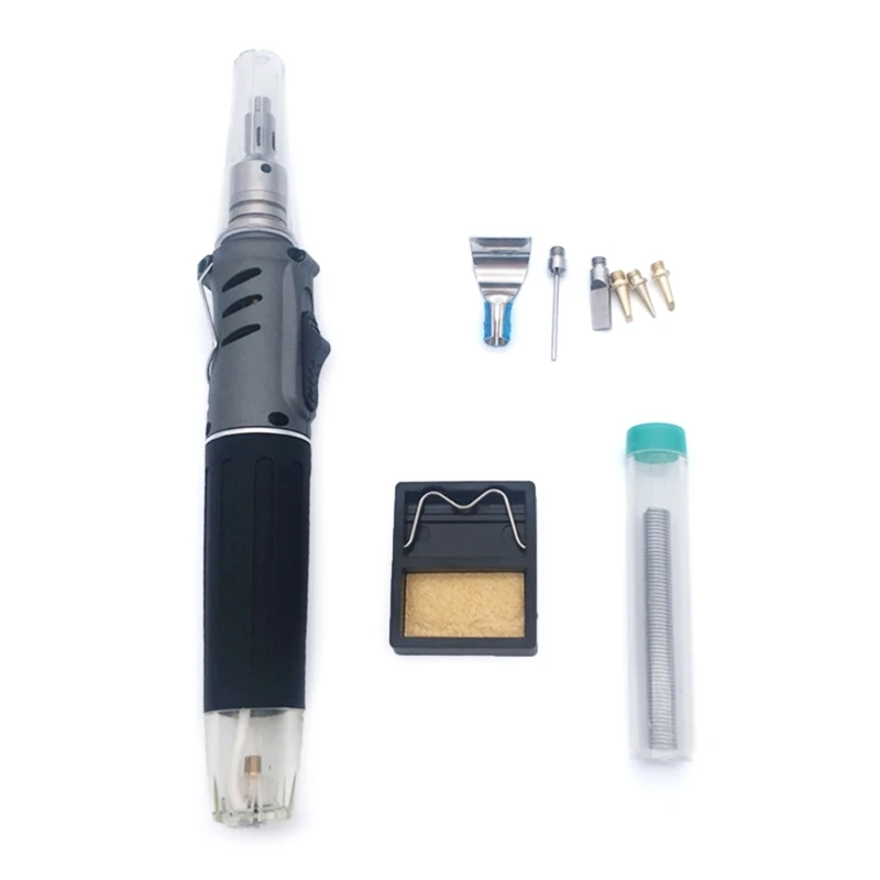 

367D Soldering Iron 10 In 1 Portable Cordless Welding Micro Solder Torch Heat-Gun Interchangeable Pen Tips
