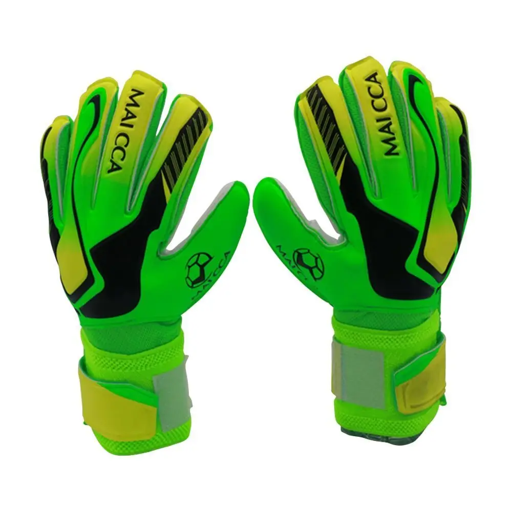 

1 Pair Non-Slip Soccer Goalie Gloves Protective Fingers Wear-Resistant Game Goalkeeper Gloves Cushioning Anti Slip