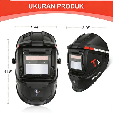 Auto Darkening Welding Helmet 1/1/1/2 True Color Solar Powered Welder Hood Wide View Shade 9-13 Adjustable Grinding Flip U