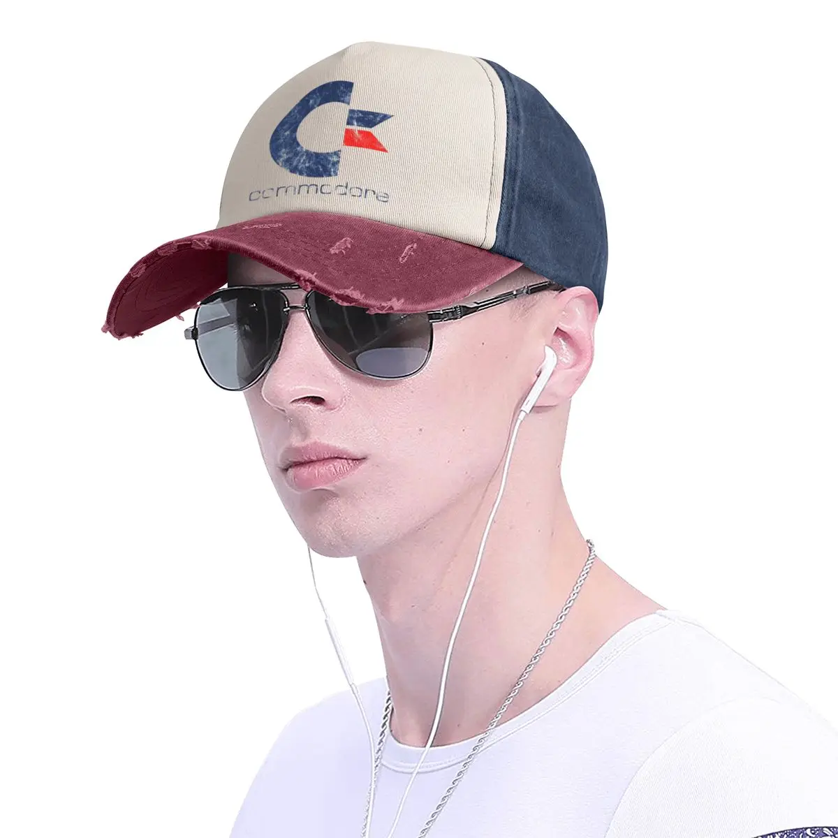 Fashion Commodore 64 Personal Computer Game Baseball Cap Unisex Distressed Washed Snapback Hat Outdoor Activities Gift Hats Cap