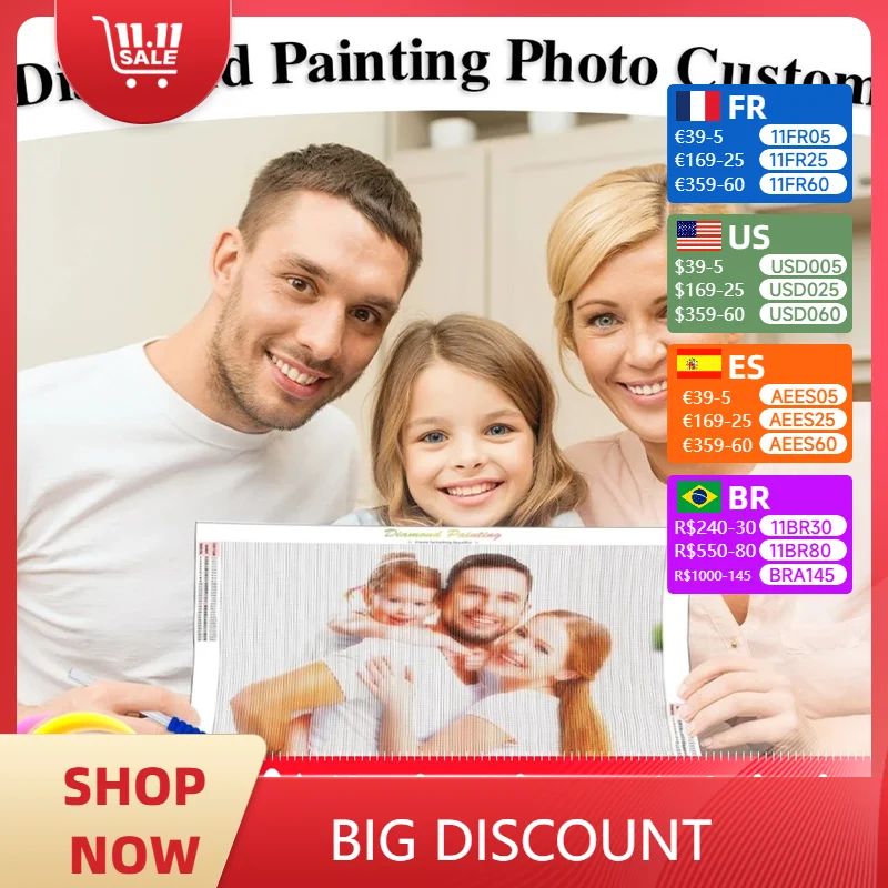 120 Color Photo Custom Resin Drill 5D DIY Velvet Canvas Diamond Painting Private Custom Cross Stitch Mosaic Embroidery Decor