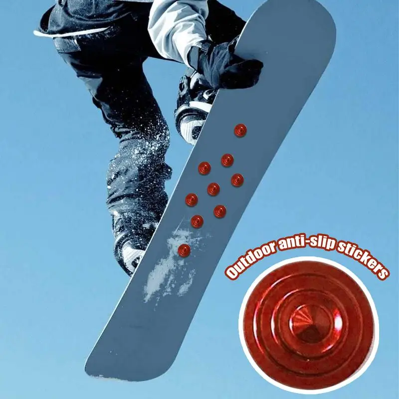 สโนว์บอร์ด Anti SLIP Pad 9 ชิ้น Anti-SLIP Pad Studs กรวย Traction Padding Gripper เครื่องมือการฝึกอบรมสําหรับฤดูหนาวกลางแจ้งสกีผู้หญิง