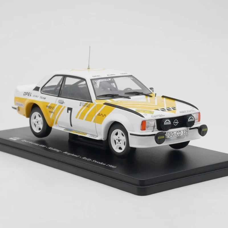 IXO Diecast 1:24 Scale Opel Ascona 400 WRC 1980 Rally Car Alloy Car Model Simulation Collection Decoration Gift Toy Static Shows