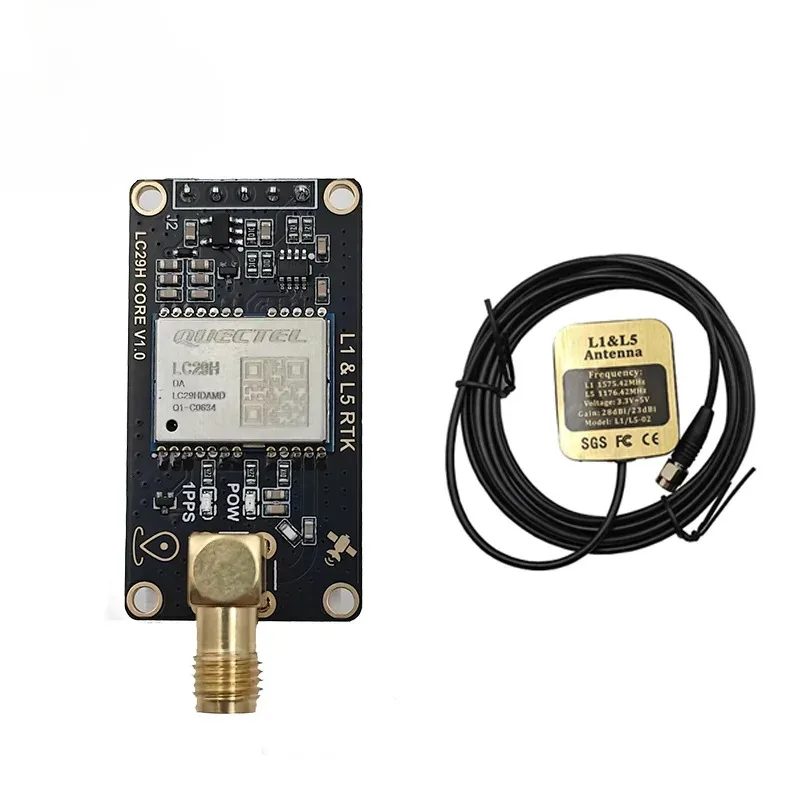 

1PCS LC29H Dual Band L1+L5 Centimeter-Level High Precision RTK Differential Positioning Beidou GPS Module Core Board