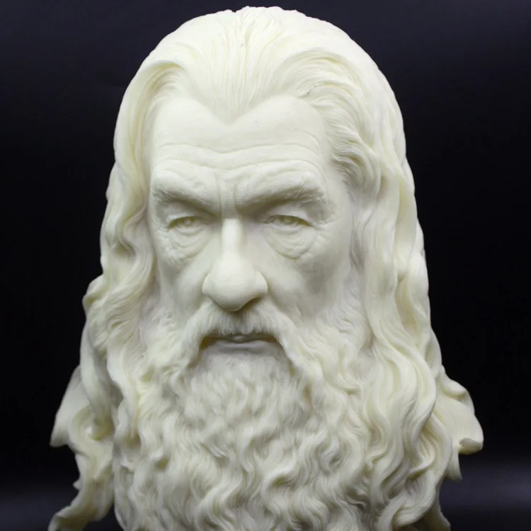 Hot Movie 30cm Gandalf Bust Resin Statue Lord of Figure Statue Decoration Model Toy Resin Sculptures Desktop Ornament Home Decor