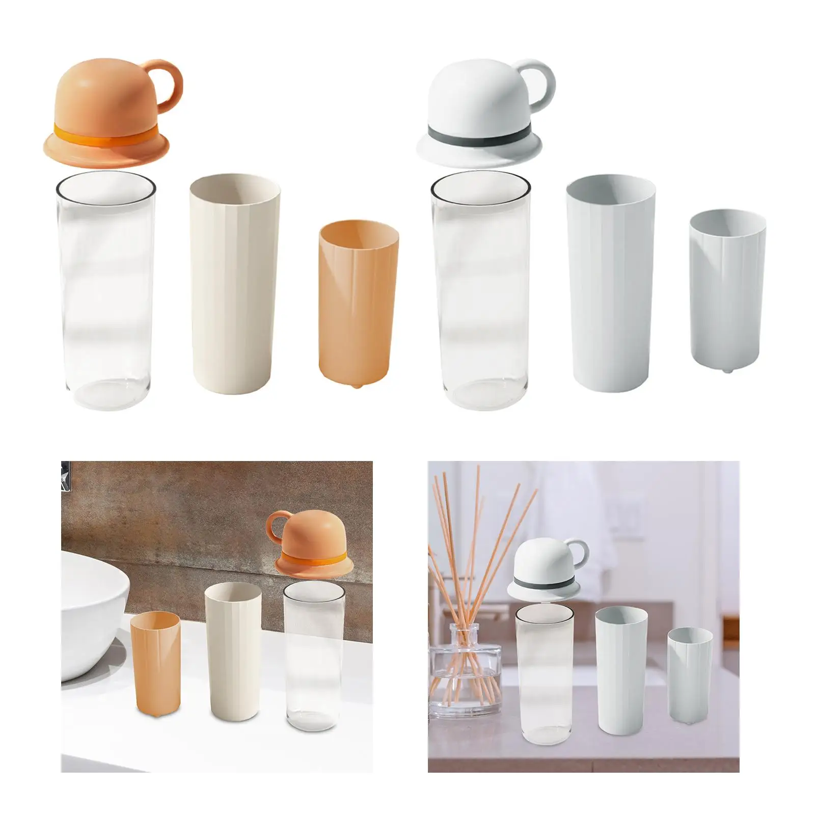 4 in1 Zahnbürsten becher Fall Zahnbürsten halter mit Deckel robust tragbar