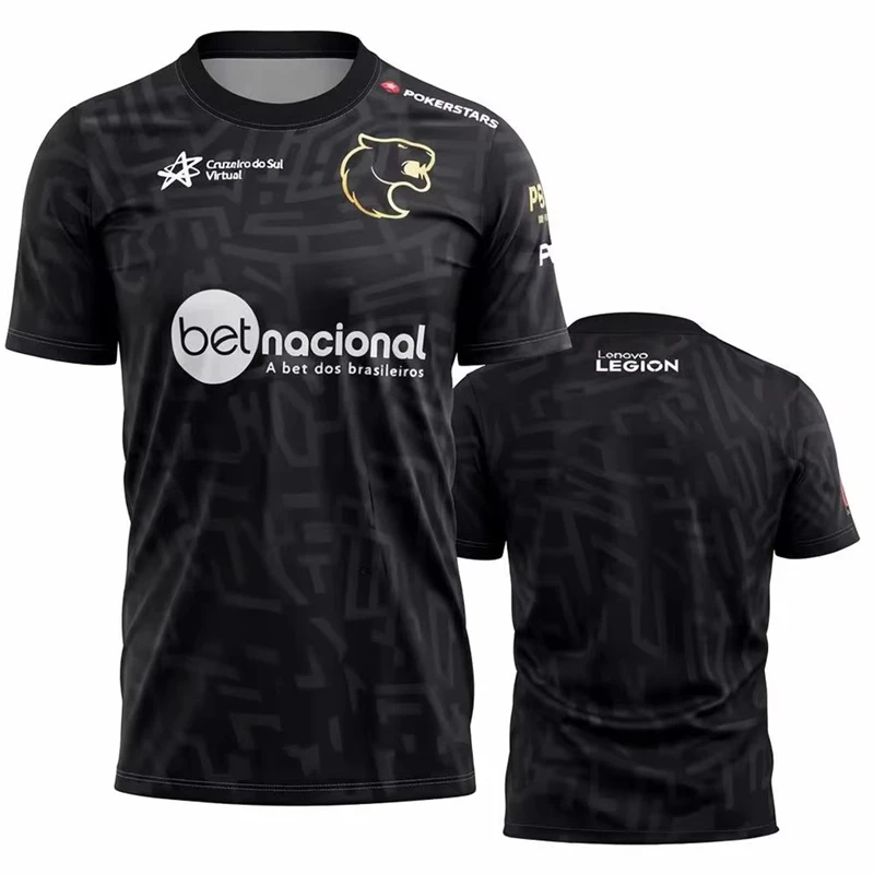 Fashion FURIA ESports Team Jersey CS2 Gaming T-Shirt FalleN Molooy Daily Training Tee Summer Casual Short-Sleeve Top Fan Gift