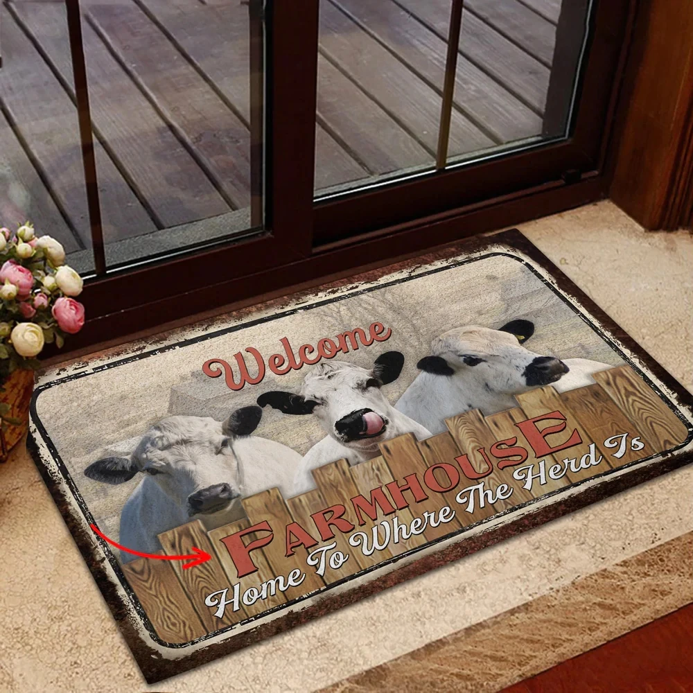 

Whitepark Personalized - Welcome Doormat, Farmhouse Doormat, Gift For Farmer 3D Indoor Outdoor Doormat Non-slip