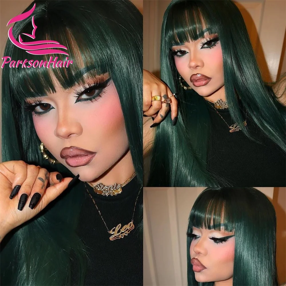 

Straight Dark Green HD Honey Blonde Natural Colored Lace Front Wig Full Lace Frontal Wigs For Black Women 100% Human Hair