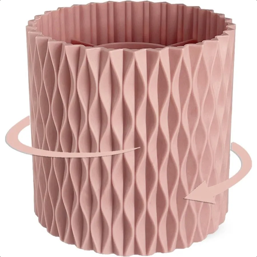 

Rotating Pencil Holder for Desk 5 Slots Unique Pink Organizer Easthetic Desktop Supplies and Accessories for Women Girls Pen Cu