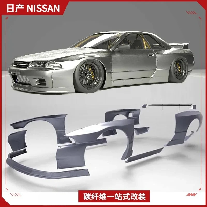 SAAR Compatible with Nissan Skyline GTR32 Full Wide Body Kit Modified Surround Rocket Bunny
