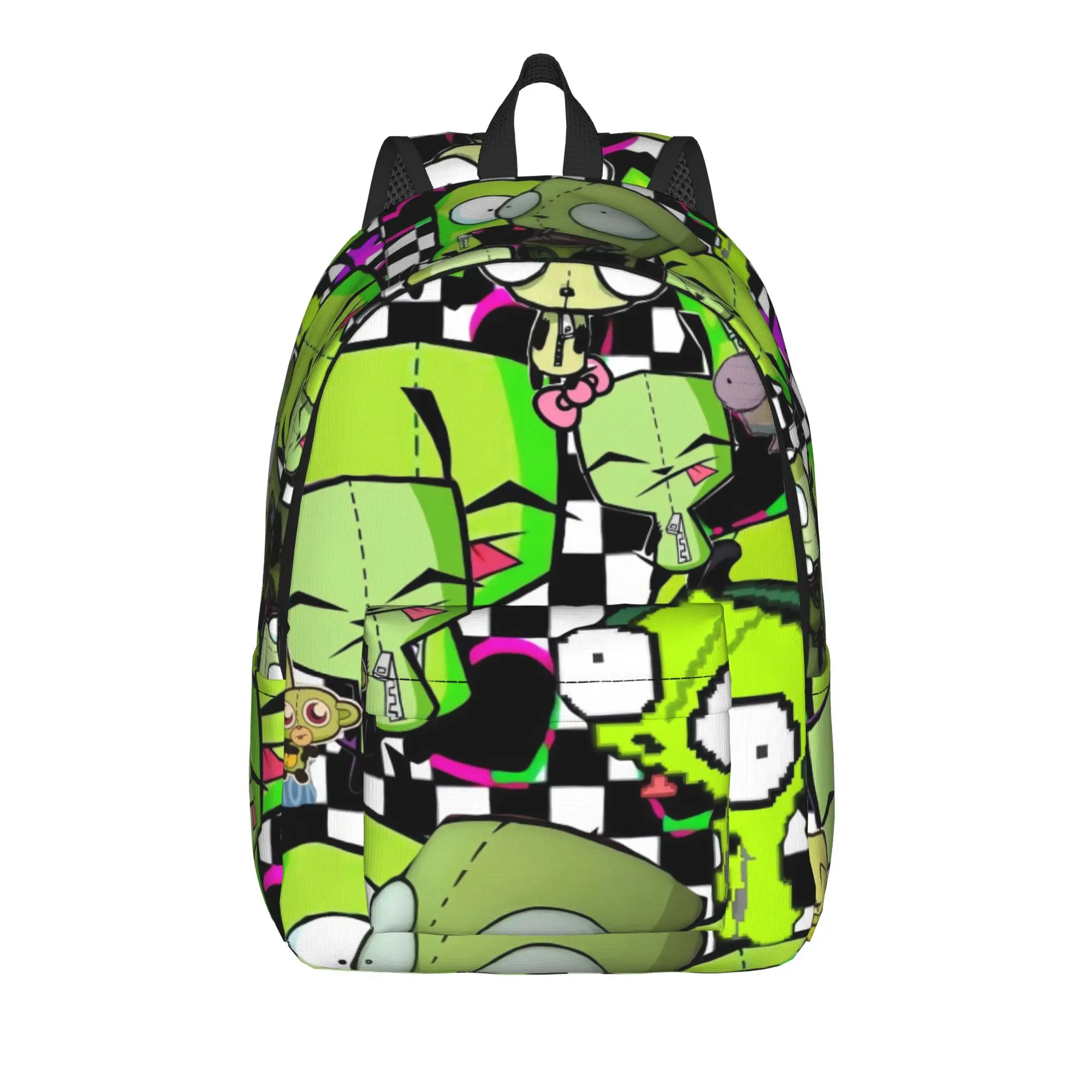 Invader Zim Gir Dib Robot Backpack American Animated Daily Backpacks Women Men Colorful Large High School Bags Casual Rucksack
