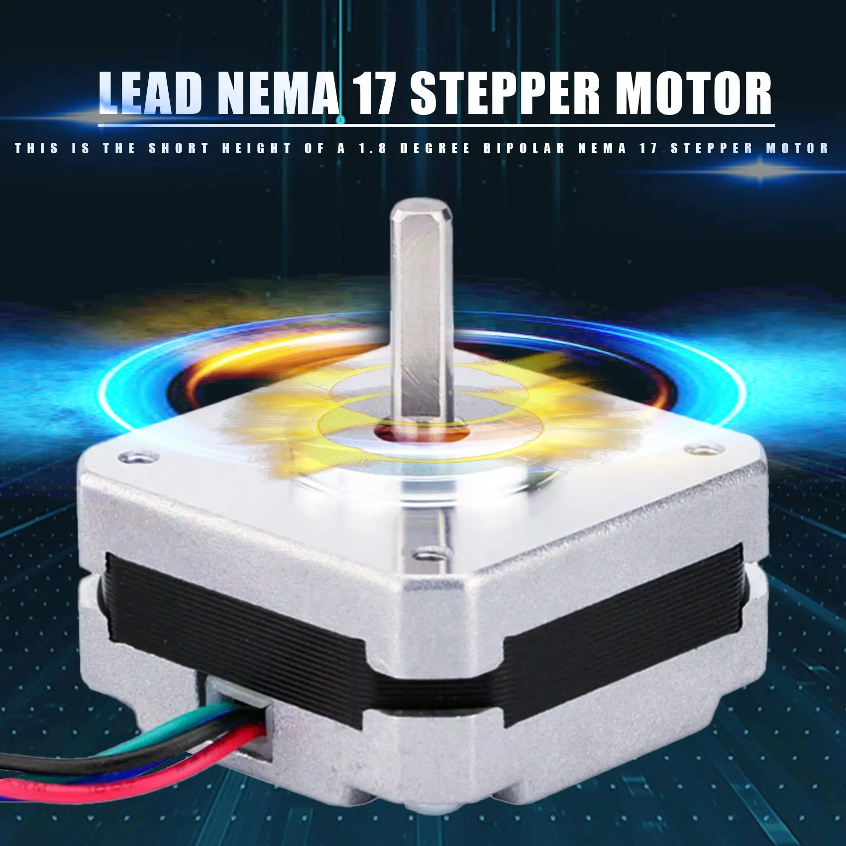 RA-2Pcs 17Hs08-1004S 4-Lead Nema 17 Stepper Motor 20mm 1A 13Ncm(18.4Oz.In) 42 Motor Nema17 Stepper for Diy 3D Printer Cnc