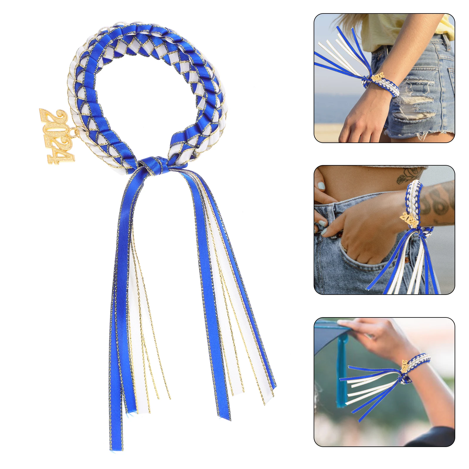 

Graduation Rope Bracelet Hand Woven String Adjustable Woven Bracelet For Women Men Beach Party Decorative Accessory Handmade