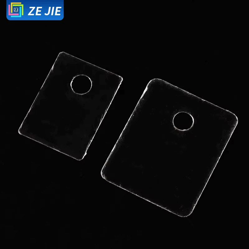 Natural Mica Sheet TO‑220 / TO‑3P, Insulating Thermal Sheet, Thick Sheet 13/18×22×0.12mm, Hole Diameter 3.5mm